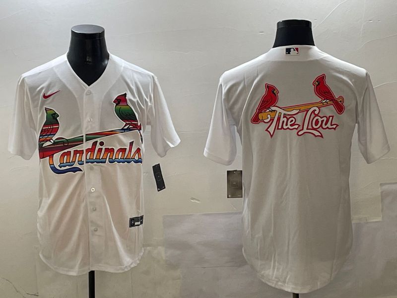 Men St.Louis Cardinals Blank White Game 2025 Nike MLB Jersey style 2